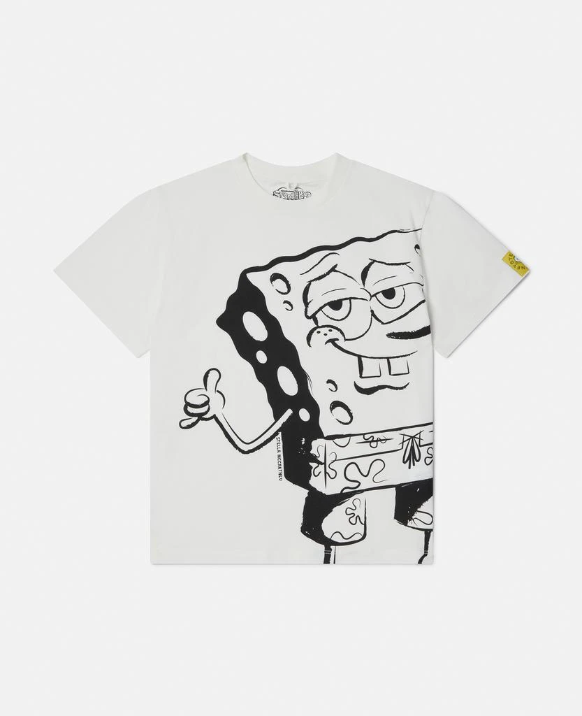 Stella McCartney Stella McCartney - Sponge Bob Graphic T-Shirt, Cream, Size: 5 1