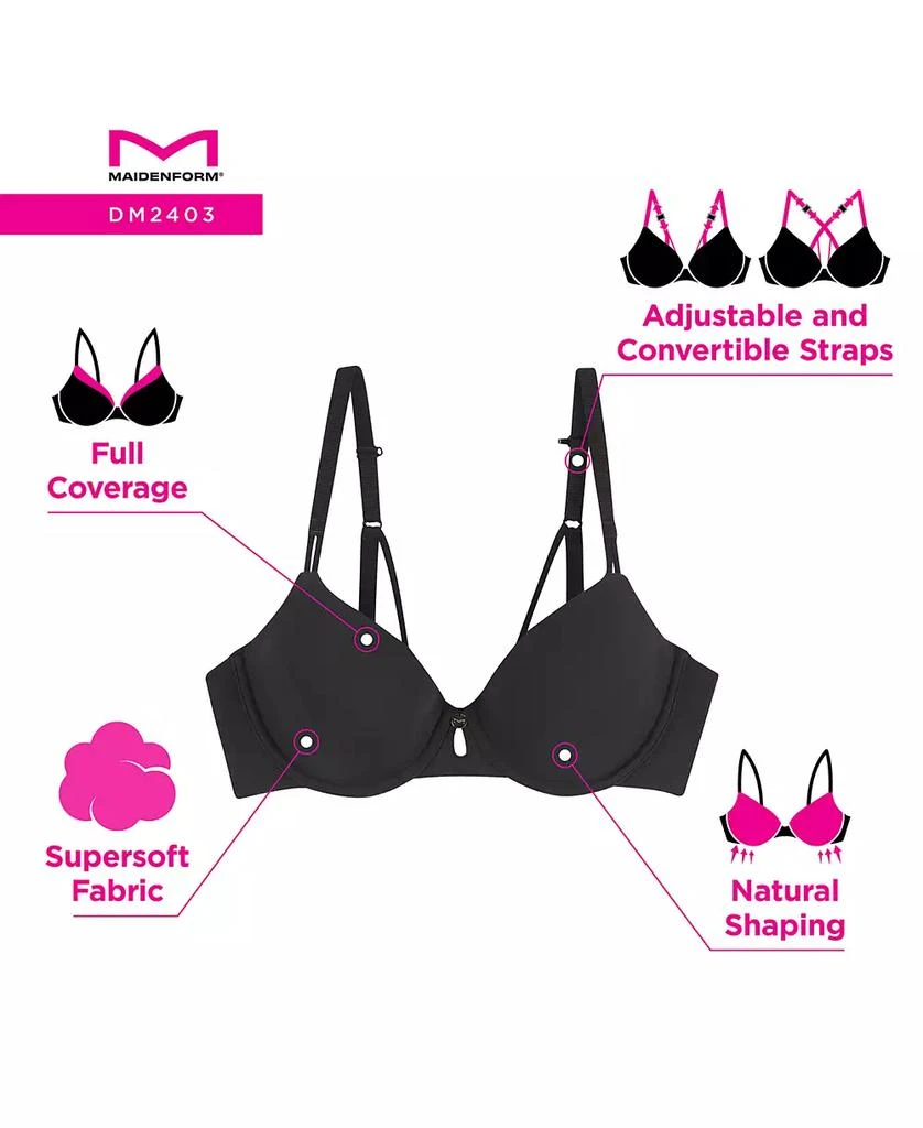 Maidenform Women's Everyday Luxe Full Coverage Underwire T-Shirt Bra DM2403 6