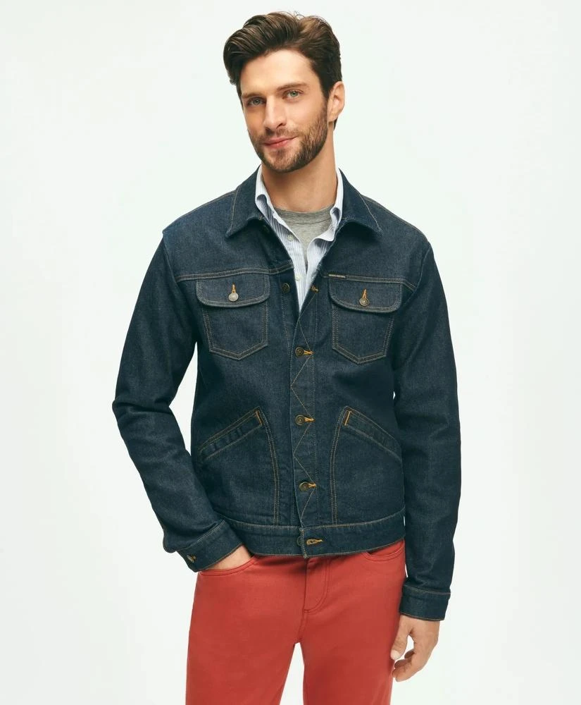 Brooks Brothers Dark Rinse Denim Trucker Jacket 2