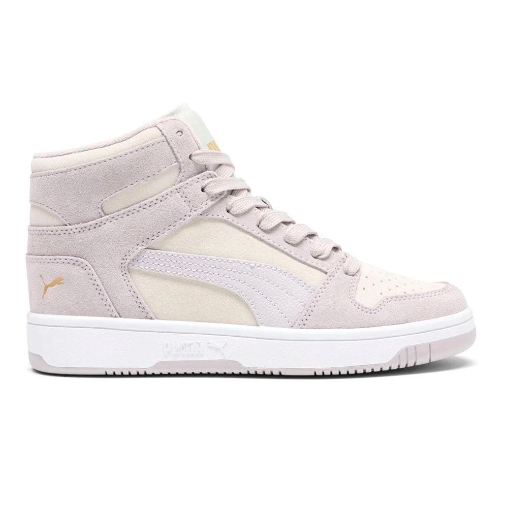 Puma Rebound LayUp Stone Perforated High Top Sneakers