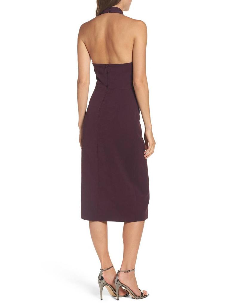C/meo Collective Stop Burgundy Midi Dress