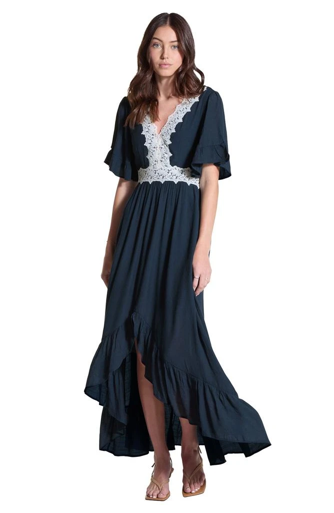 WISHLIST Lace Trim High-Low Dress 4