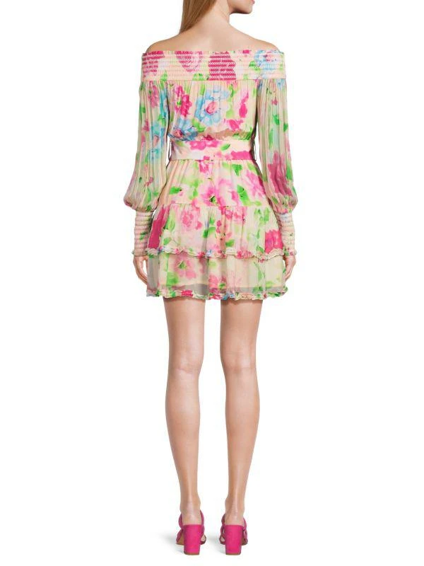 ROCOCO SAND Floral Off Shoulder Mini Dress 2