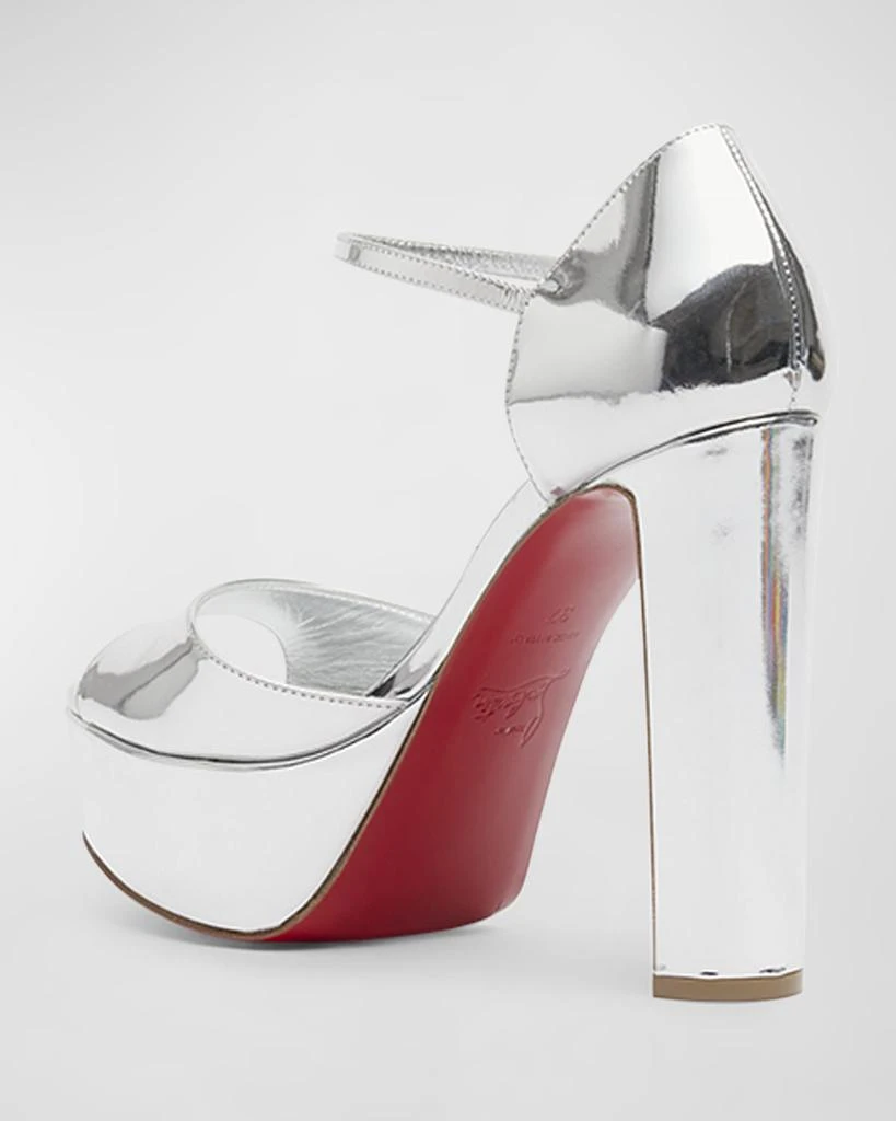 Christian Louboutin Sandaloo Metallic Red Sole Platform Sandals 4