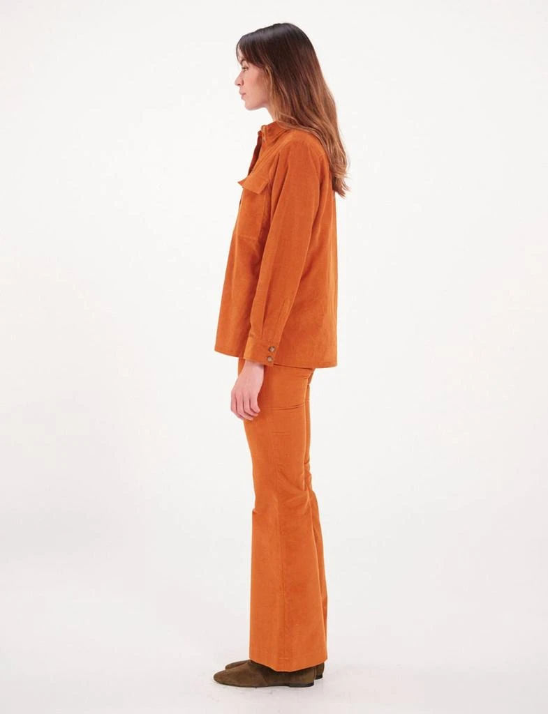 INES DE LA FRESSANGE Chandler orange velvet shirt 5