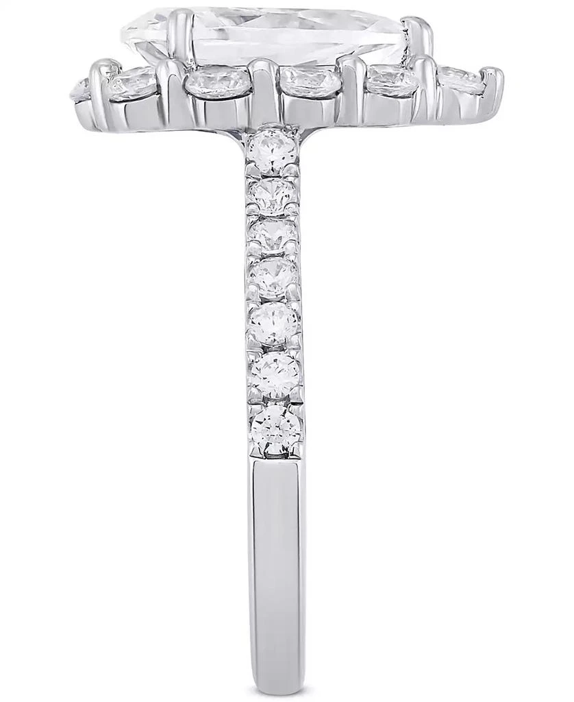 Grown With Love IGI Certified Lab Grown Diamond Pear-Cut Halo Engagement Ring (3 ct. t.w.) in 14k White Gold 4