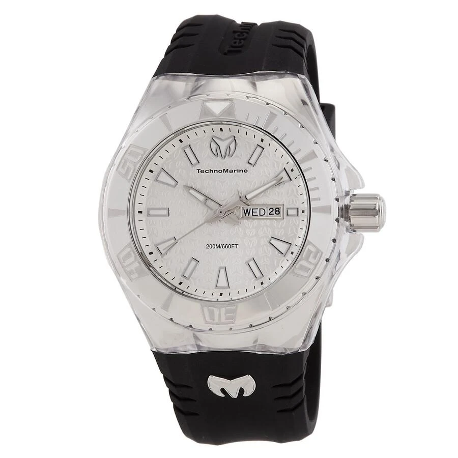 TechnoMarine Cruise Monogram Date Day Quartz Silver Dial Men's Watch TM-122007 1