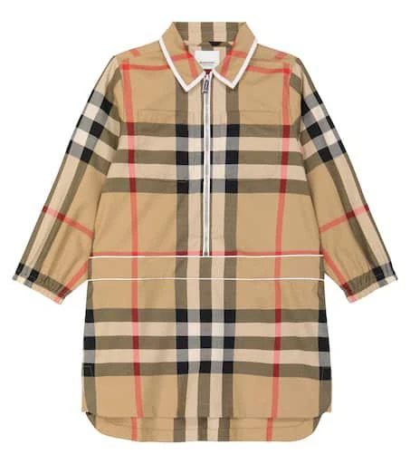 Burberry Vintage Check cotton-blend shirt dress Kid's Clothing - Main Image