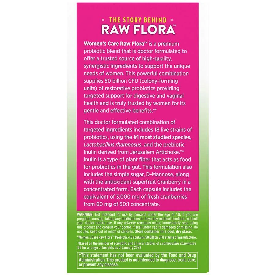Nature's Truth Raw Flora 50 Billion Women¿s Probiotic Vegan Capsules 6