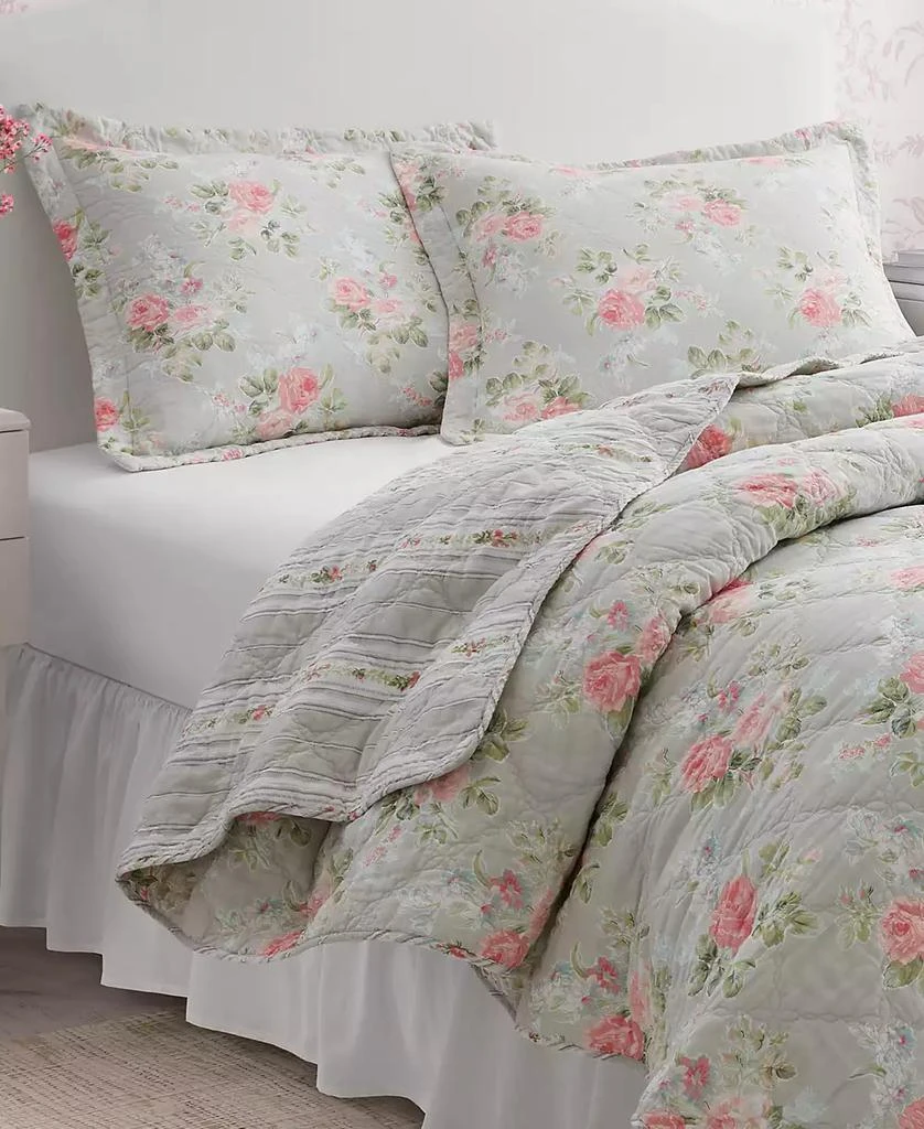 Laura Ashley Melany Cotton Reversible 2-Pc. Quilt Set, Twin 3