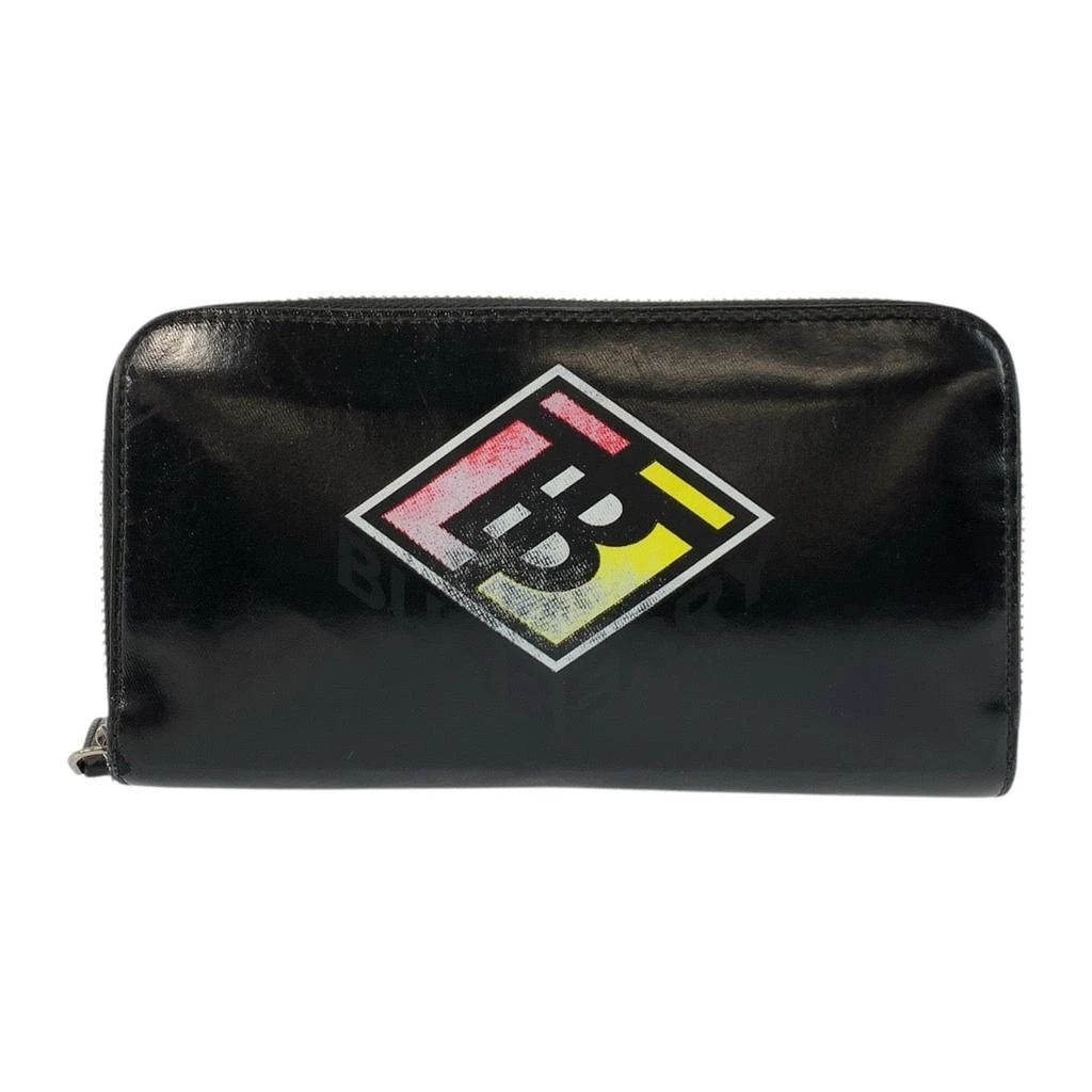 Burberry Leather Logo Graphic Long Wallet