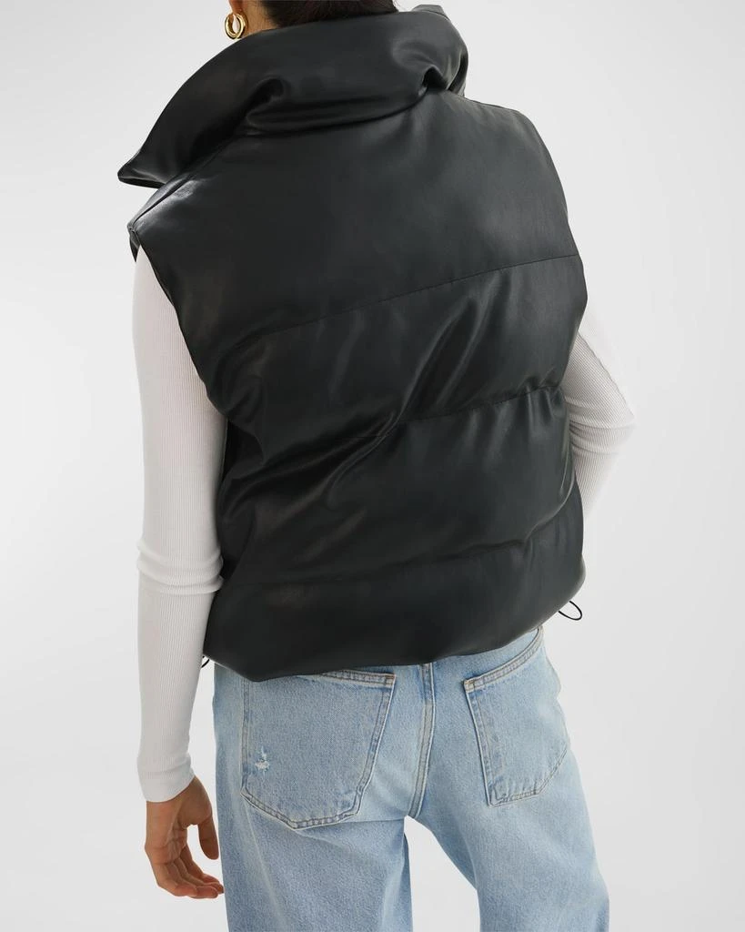LaMarque Marina Reversible Faux Leather and Fleece Vest 3