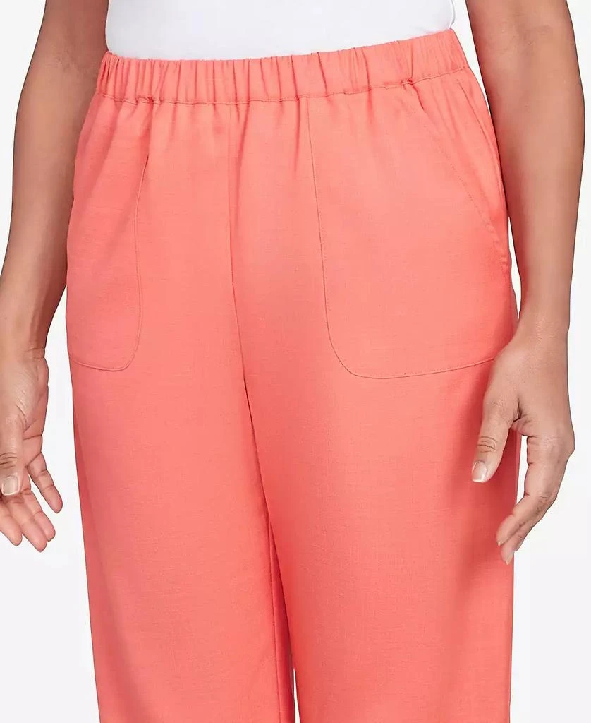 Alfred Dunner Women's Catalina Island Patch Pocket Elastic Waistband Capri Pants 5
