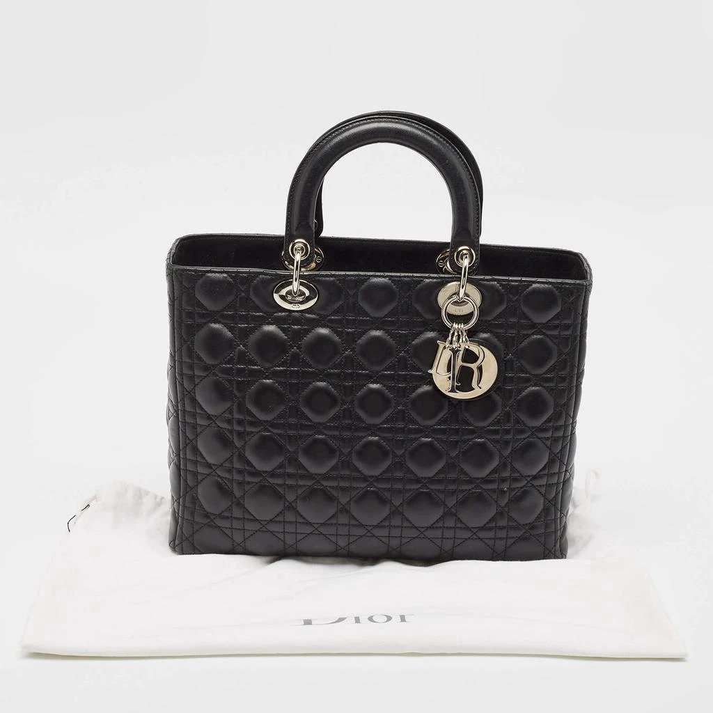 Dior Dior Black Cannage Leather Large Lady Dior Tote 13