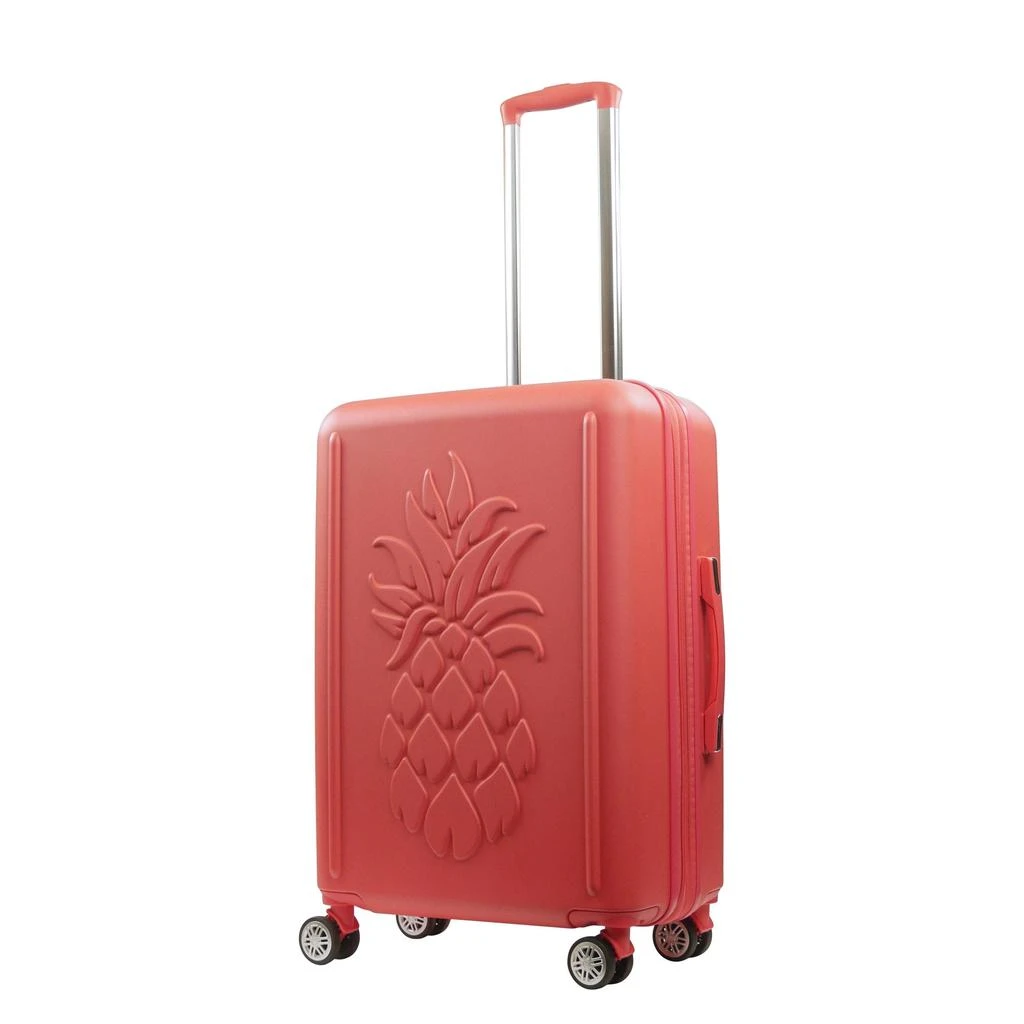 Tommy Bahama 26.5" Hard-Sided 3D Pineapple Luggage  with Drawstring Bag in Coral 1