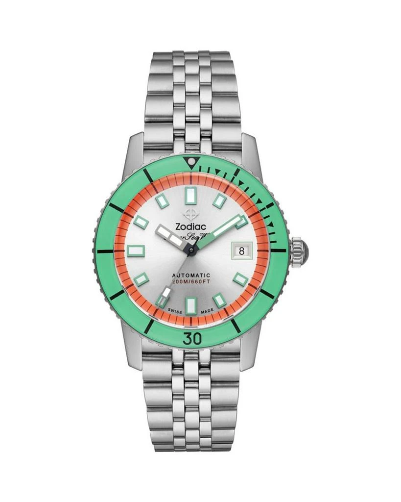 ZODIAC Compression Diver Automatic Stainless Steel Watch, 40mm 1