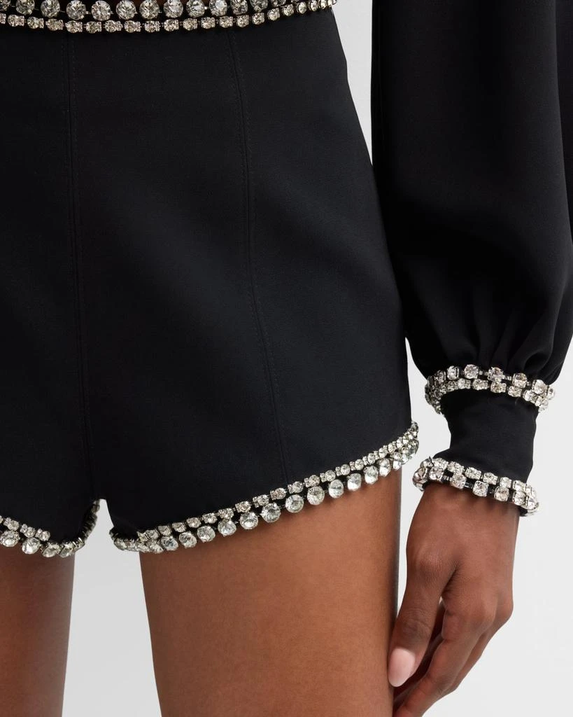 Cinq a Sept Juneve Rhinestone-Embellished Shorts 7