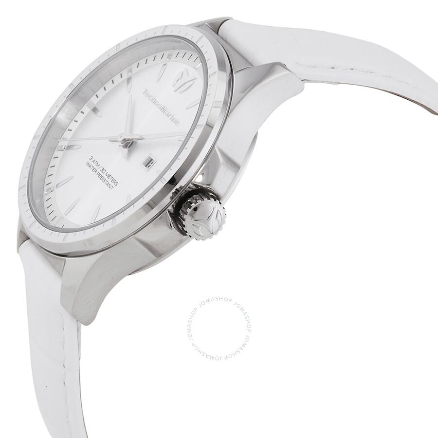 TechnoMarine MoonSun Date Quartz Silver Dial Ladies Watch TM-822039