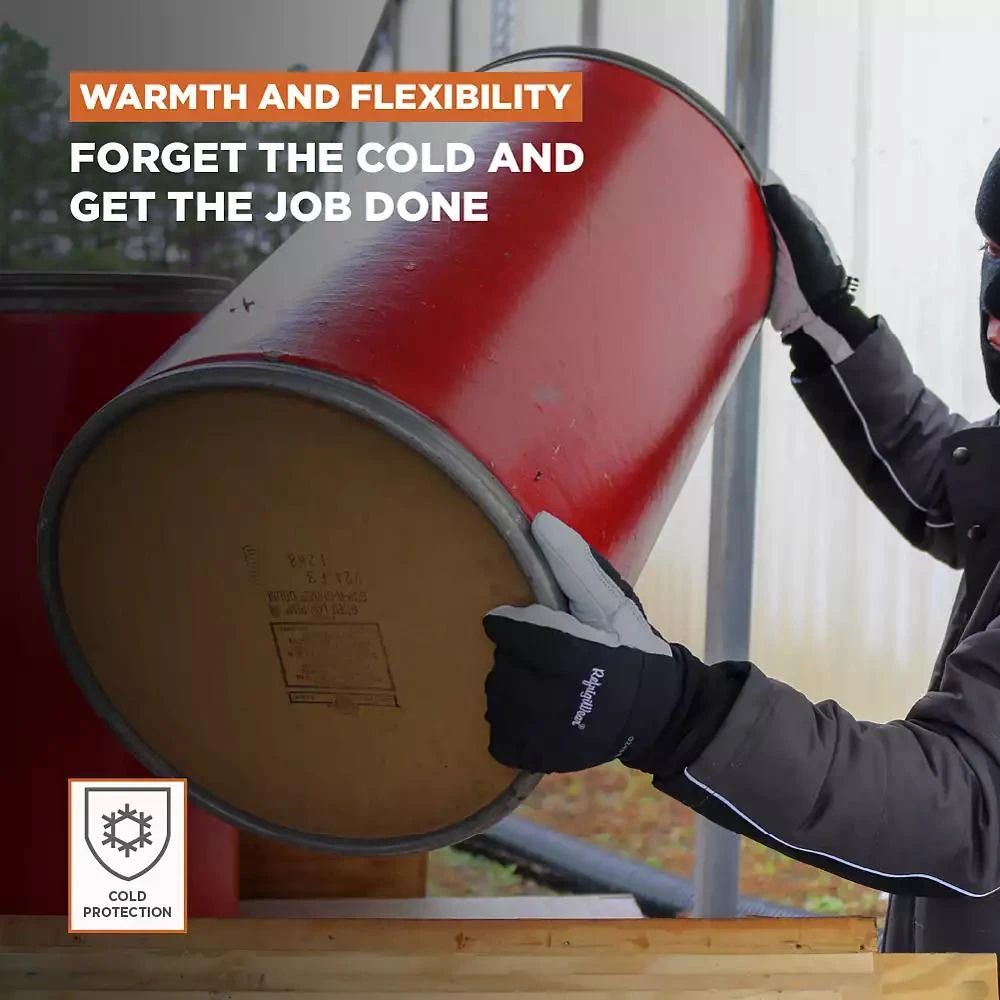 RefrigiWear Men's Nylon & Leather Glove - Insulated Work Gloves for Sub-Freezing Temperatures 4