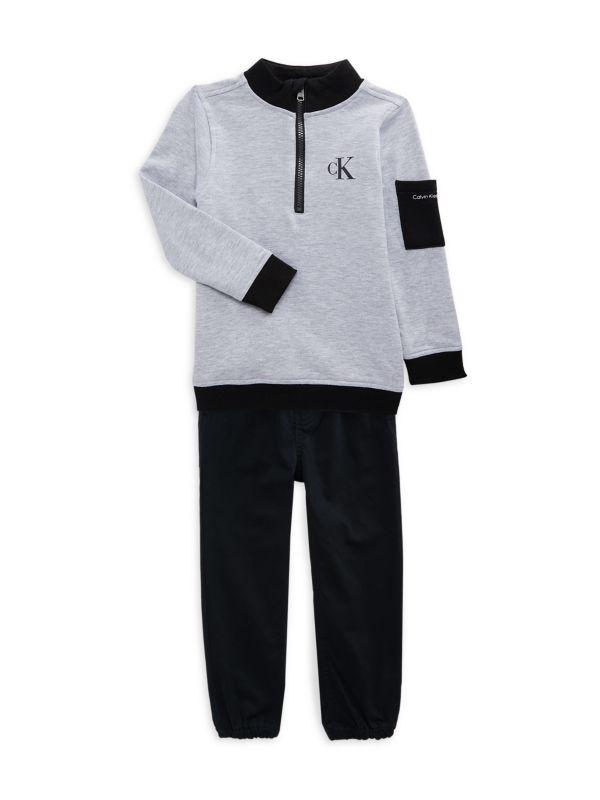 Calvin Klein Little Boy’s 2-Piece Sweatshirt & Joggers Set