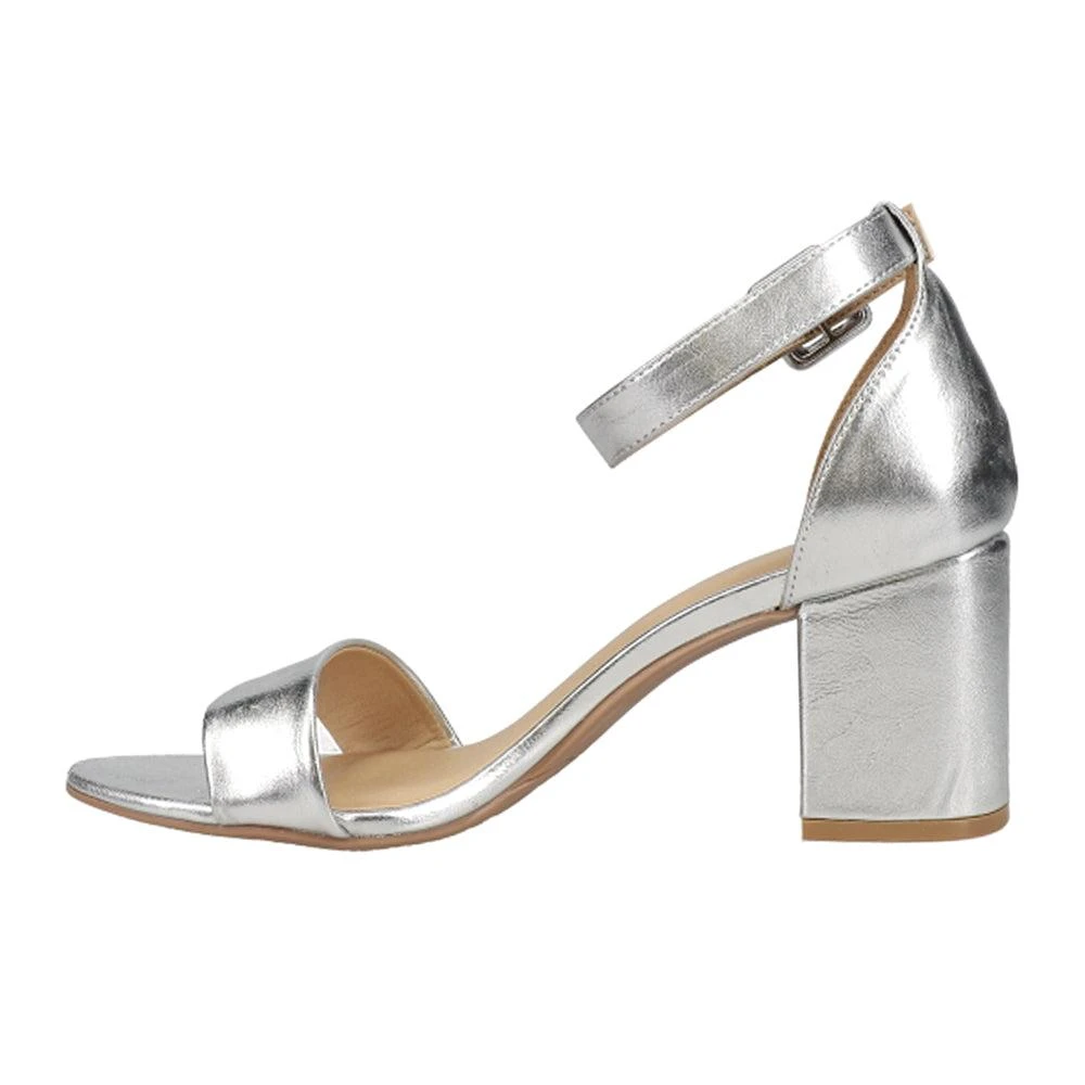 CL By Laundry Jody Metallic Block Heel Ankle Strap Sandals 3
