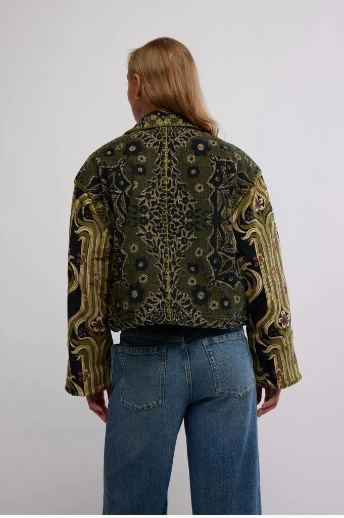 Free People Giving Joy Jacket In Emerald Combo 3