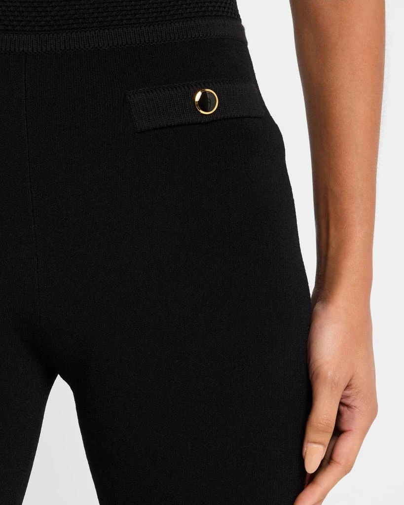 St. John Textured Stretch Knit Skinny-Leg Pants 5