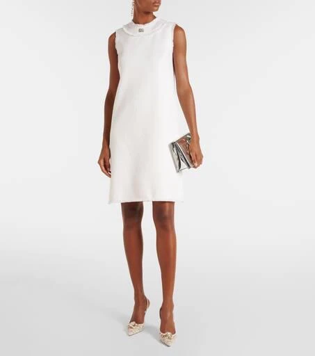 Dolce & Gabbana DG wool-blend tweed shift dress 2