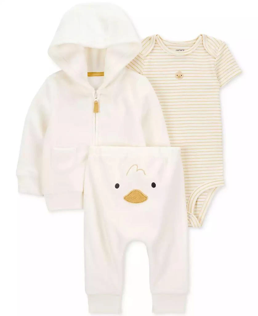 Carter
s Baby Little Hooded Cardigan, Duck Bodysuit
Pants, 3 Piece Set