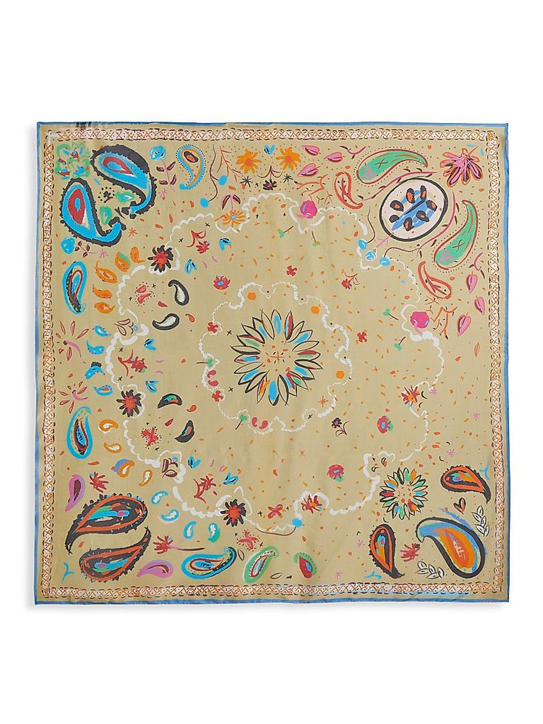 Jane Carr The Fauve Paisley Silk Scarf