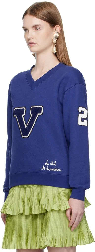 Valentino Blue Embroidered Cotton Sweatshirt 4
