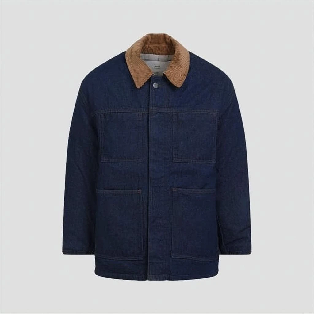 AMI Dark Denim Padded Walker Jacket 2
