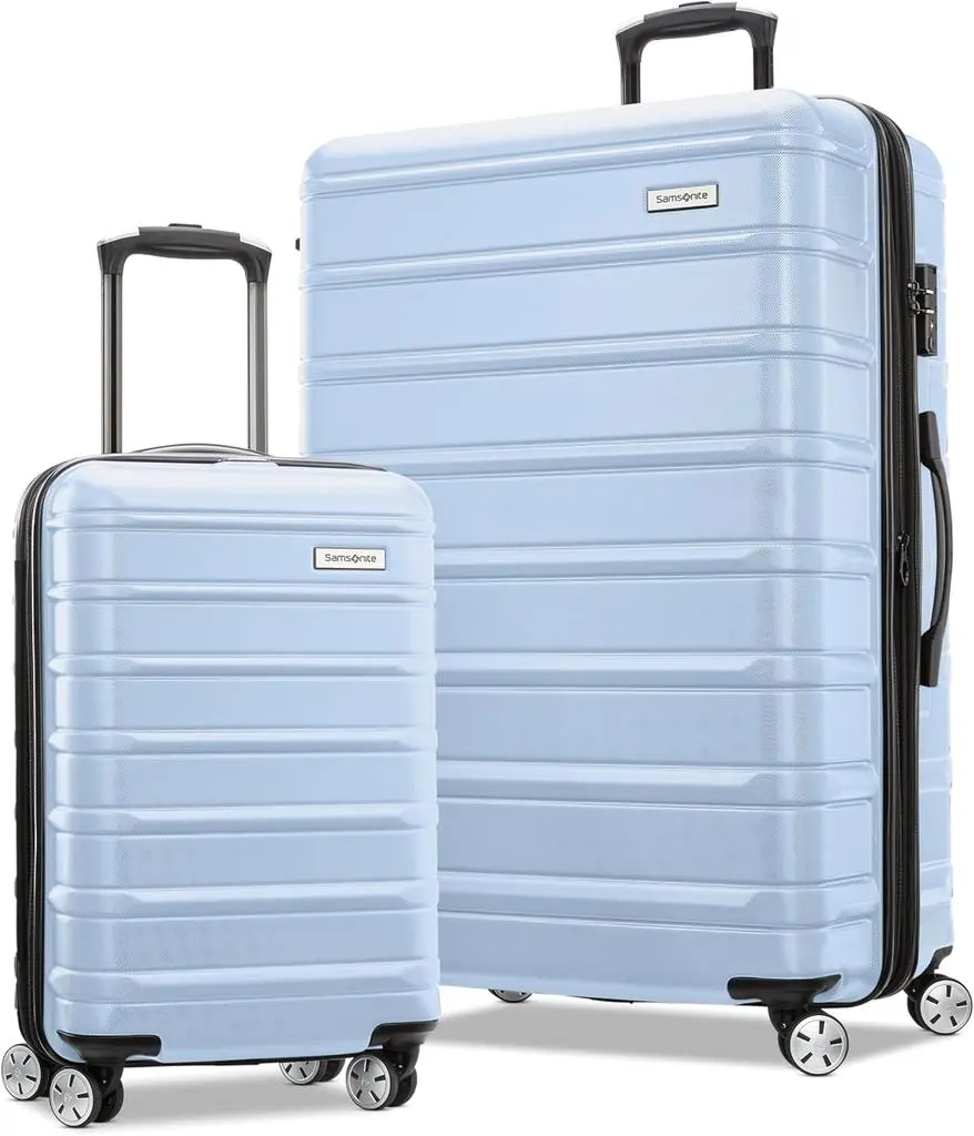 Samsonite Samsonite Omni 2 Pro Hardside Expandable Luggage with Spinner Wheels, PRO 2PC SET (CO/M), Arctic Silver