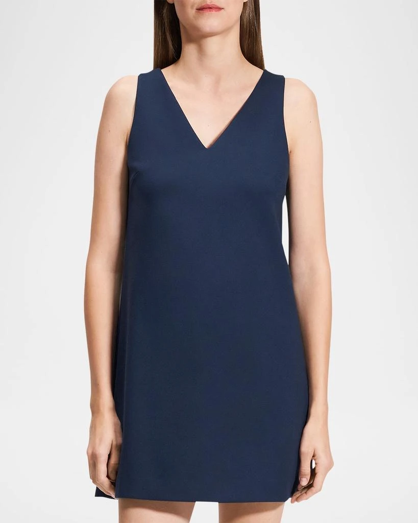 Theory Ponte V-Neck Mini Shift Dress 2