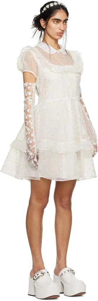 Anna Sui SSENSE Exclusive White Ruffled Minidress 2