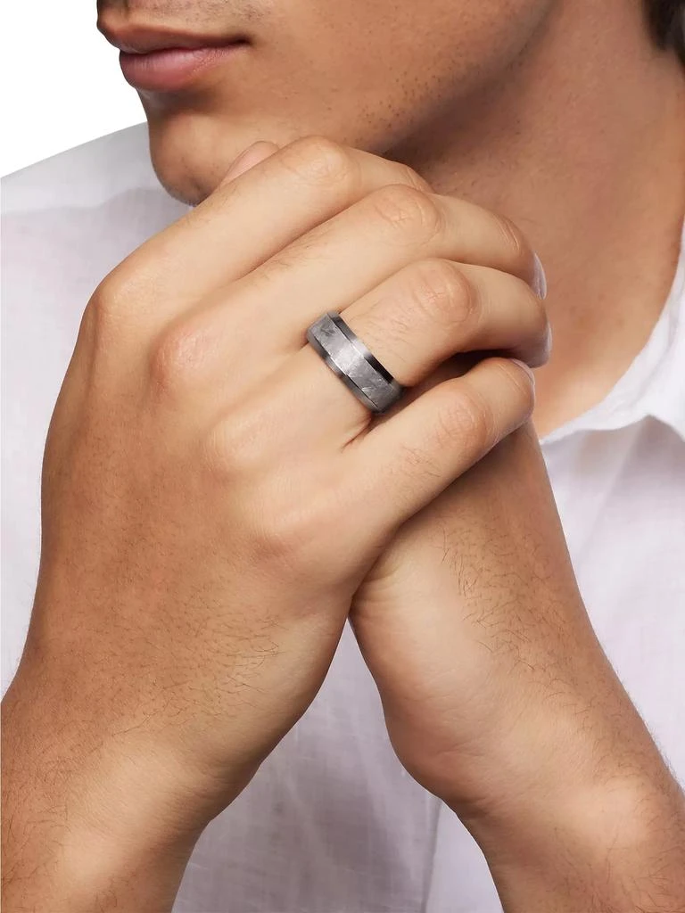 David Yurman Beveled Band Ring in Grey Titanium 7