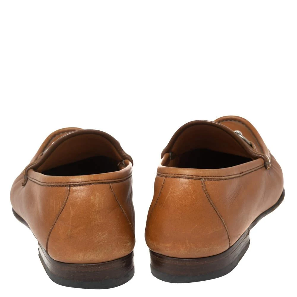 Gucci Gucci Brown Leather Web Horsebit Loafers Size 41.5 5