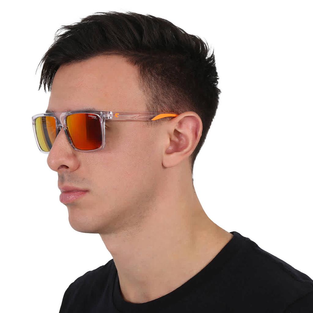 Carrera Orange Browline Men's Sunglasses CARRERA 8055/S 0900/UZ 58