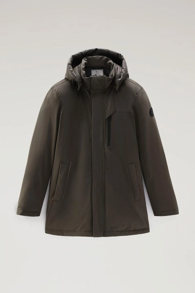 Woolrich Mountain Stretch Parka - Men - Green 1
