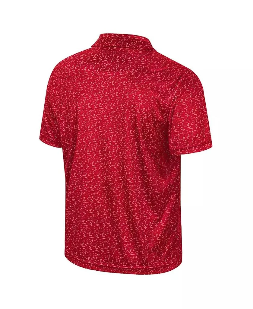 Colosseum Men's Red NC State Wolfpack Sublimated Golf Polo Shirt 3