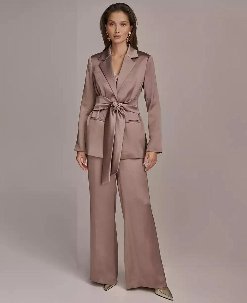 Donna Karan Women's Charmeuse Wide-Leg Pants 5