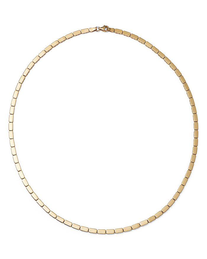 Alberto Amati 14K Yellow Gold Flat Bead Link Chain Necklace, 18"