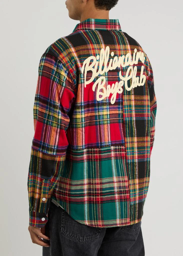 Billionaire Boys Club Plaid logo-embroidered flannel shirt 3