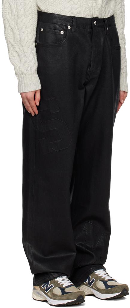 Saintwoods Black Waxed Jeans