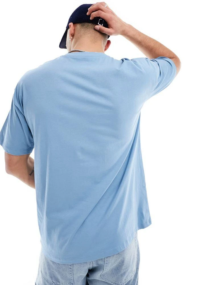New Look New Look oversized t-shirt in mid blue 4
