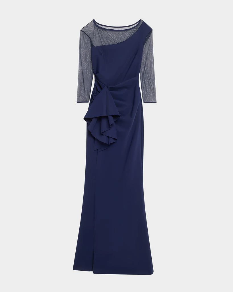 Chiara Boni Aroma Draped Illusion Gown 1