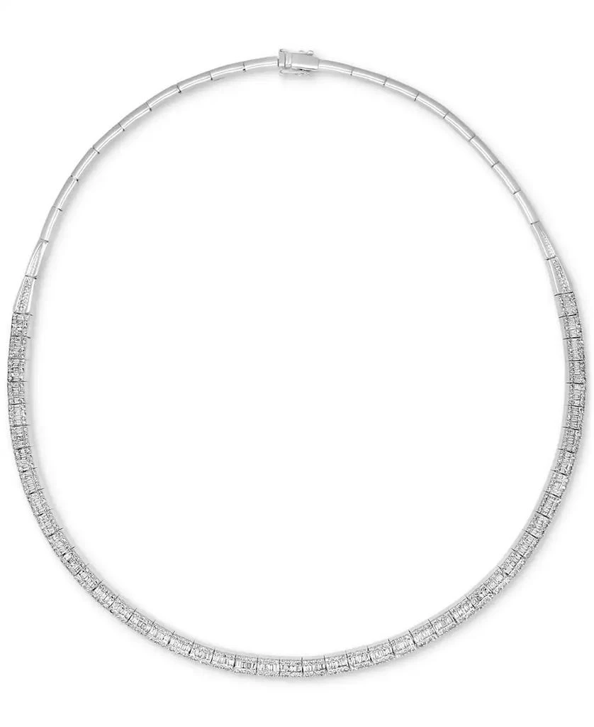 Effy EFFY® Diamond Round & Baguette 17" Collar Necklace (4 ct. t.w.) in 14k Gold (also available in White Gold) 1