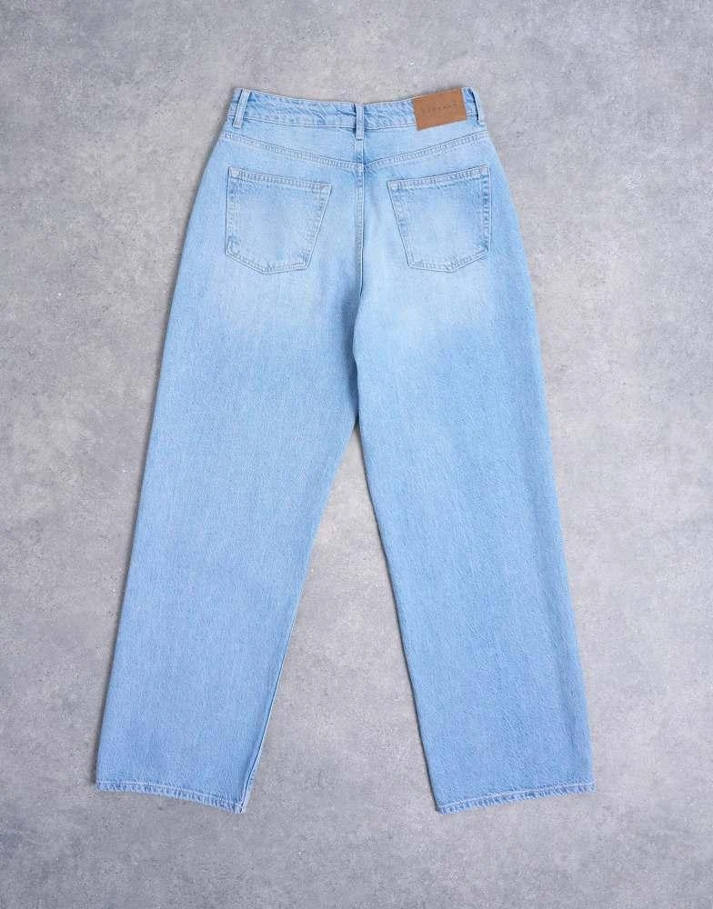 Topshop Topshop Column mid rise low slung jean in bleach 7