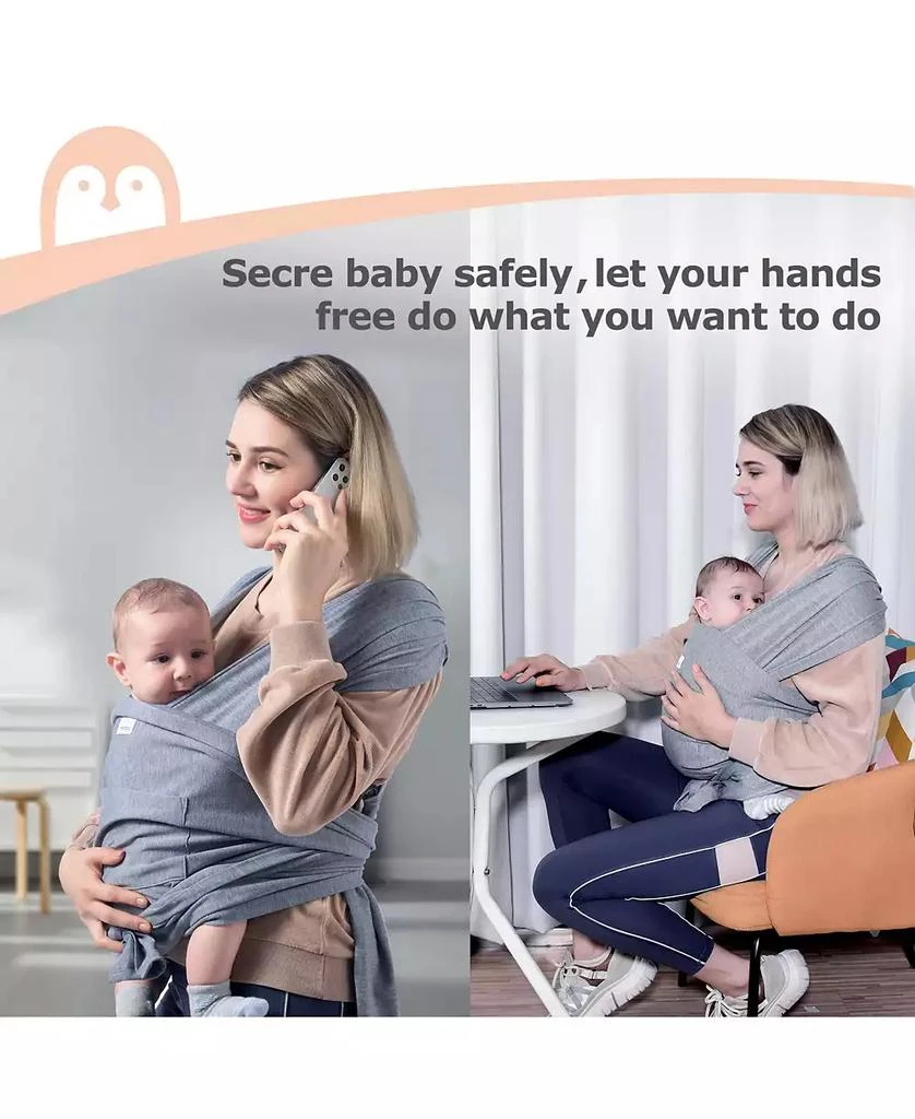 Momcozy Easy to Wear Hands Free - Baby Wrap Carrier 7