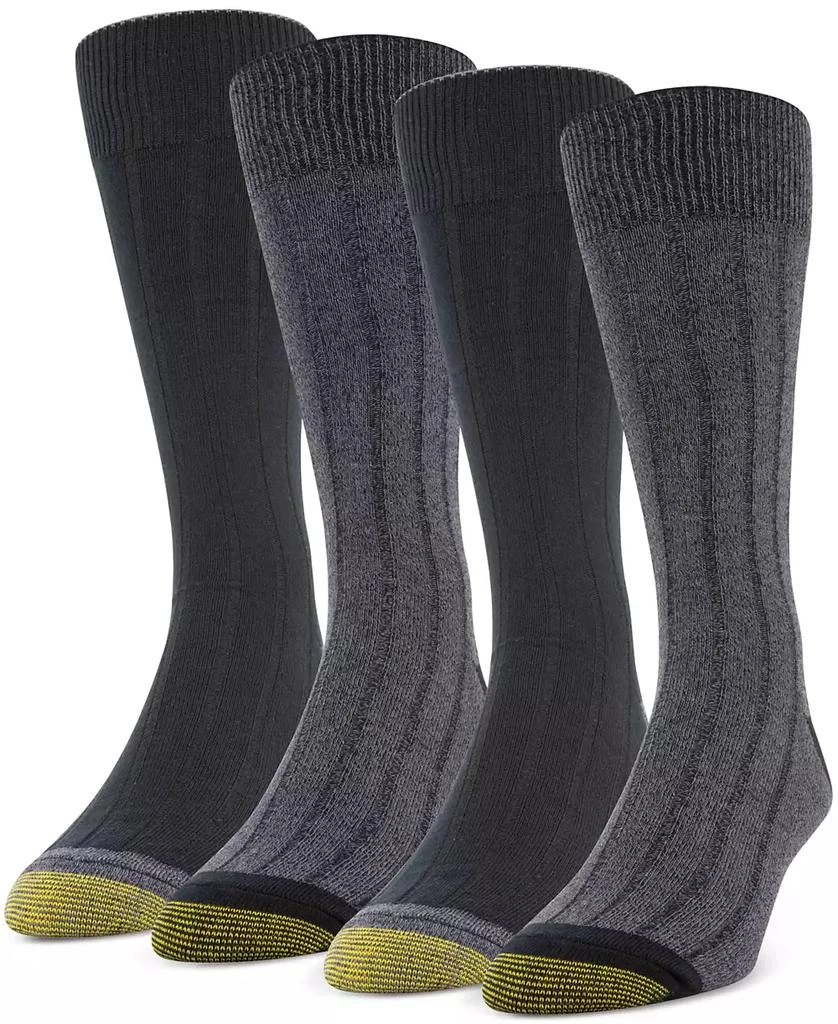 Gold Toe Men's 4-Pack Casual Rib Crew Socks, Created for Macy's 1